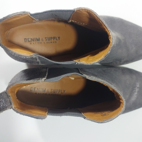 Denim & Supply Ralph Lauren Leather Metallic Silver Gray, 8 - Picture 6 of 10